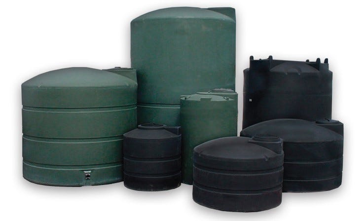 Buy 1300 Gallon Plastic Vertical Water Storage Tank in Green by Snyder Industries of Green color for only $1,876.00