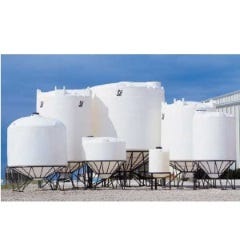 Buy 11500 Gallon 30 Degree HDPE Cone Bottom Tank in White by Snyder Industries of White color for only $48,224.00