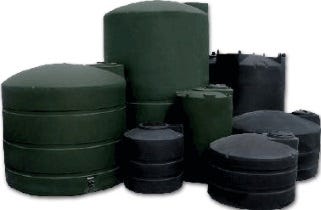 Buy 3000 Gallon Vertical Water Storage Tank in Black by Snyder Industries of Green color for only $3,299.99