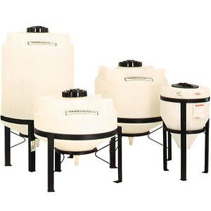 Buy 15 Gallon HDLPE Cone Bottom Tank with Sump by Snyder Industries of White color for only $208.00