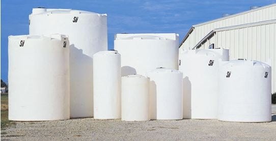 Buy 550 Gallon XLPE Vertical Liquid Storage Tank in White by Snyder Industries of White color for only $1,785.00