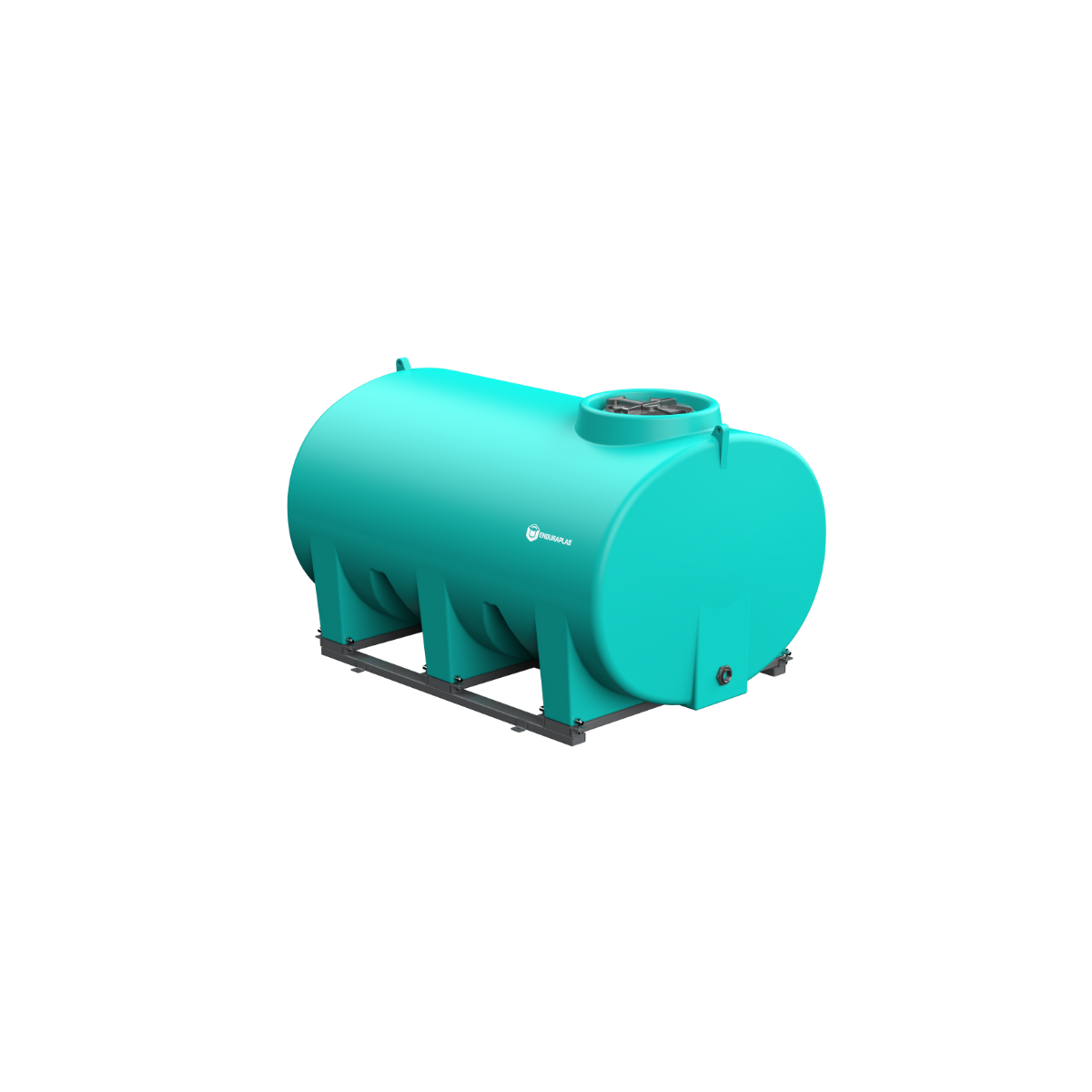 Buy 800 Gallon Plastic Horizontal Skid Mounted Storage Tank with Frame and Sump Bottom in Green by Enduraplas of Green color for only $3,816.00