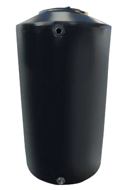 Buy 100 Gallon Plastic Vertical Water Storage Tank in Black by Chemtainer of Black color for only $329.99