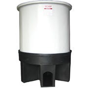 Buy 55 Gallon 15 Degree Plastic Vertical Cone Bottom Tank with Poly Stand by Chemtainer for only $766.80