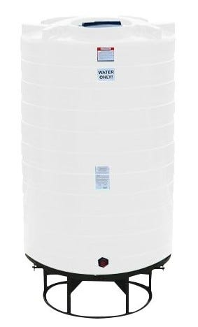 Buy 1100 Gallon 15 Degree Plastic Cone Bottom Tank in White (Stand Sold Separately) by Enduraplas of White color for only $1,377.00