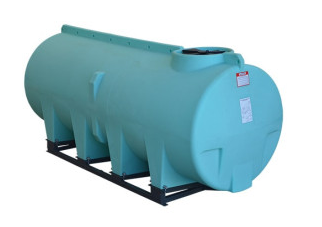 Buy 1010 Gallon Plastic Horizontal Sump Bottom Skid Mounted Storage Tank with Skid in Green by Enduraplas of Green color for only $3,906.00