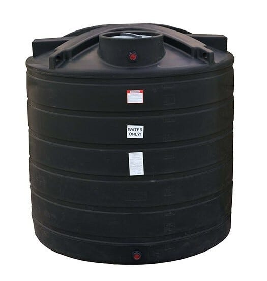 Buy 1750 Gallon Plastic Vertical Water Storage Tank in Black by Enduraplas of Black color for only $1,818.00