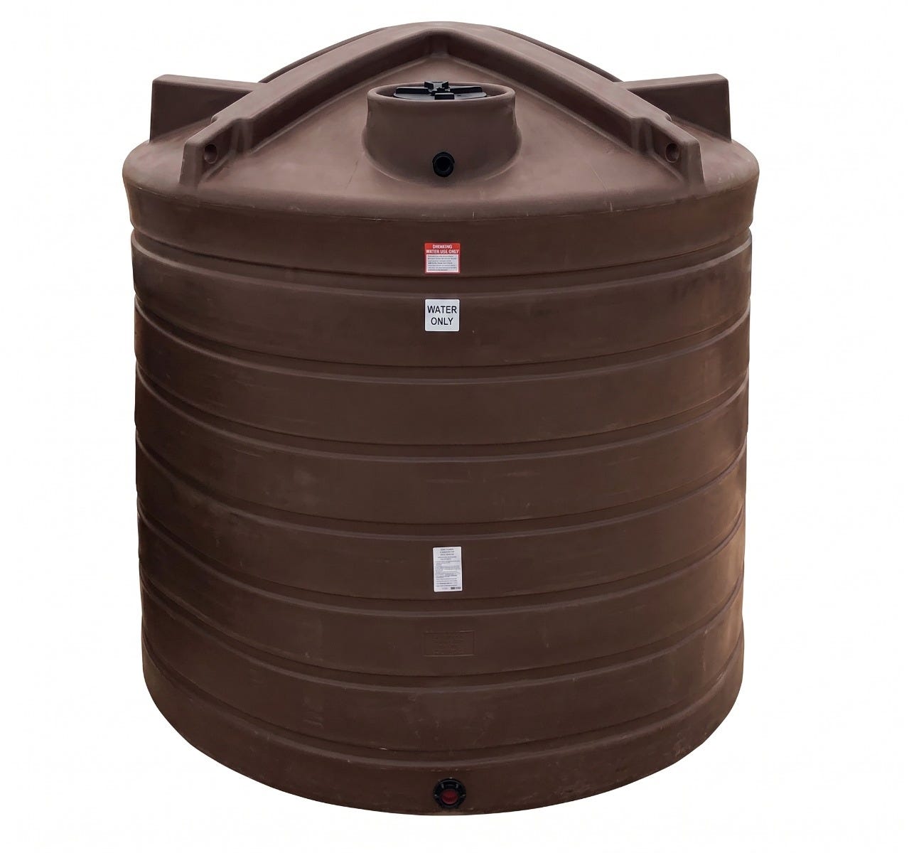 Buy 2500 Gallon Plastic Vertical Water Storage Tank in Texas Brown by Enduraplas of Brown color for only $2,399.99