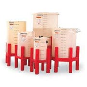 Buy 55 Gallon 15 Degree Plastic Vertical Open Top Cone Bottom Tank with Cover by Snyder Industries of White color for only $345.00