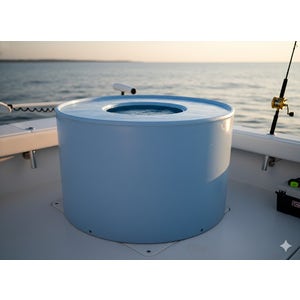 Buy 100 Gallon Plastic Bait Tank by Chemtainer of Powder Blue color for only $300.00