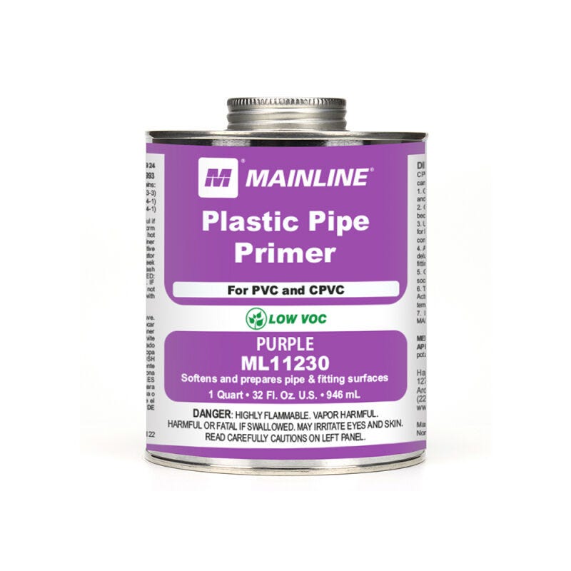 Buy MAINLINE ML11230 QT PURPLE PVC/CPVC PRIMER LOW-VOC-VISALIA by HAJOCA CORPORATION VISALIA for only $15.00