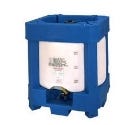 330 Gallon HDPE Stackable Ultratainer IBC Tote Tank in Blue 330 Gallon HDPE Stackable Ultratainer IBC Tote Tank in Blue